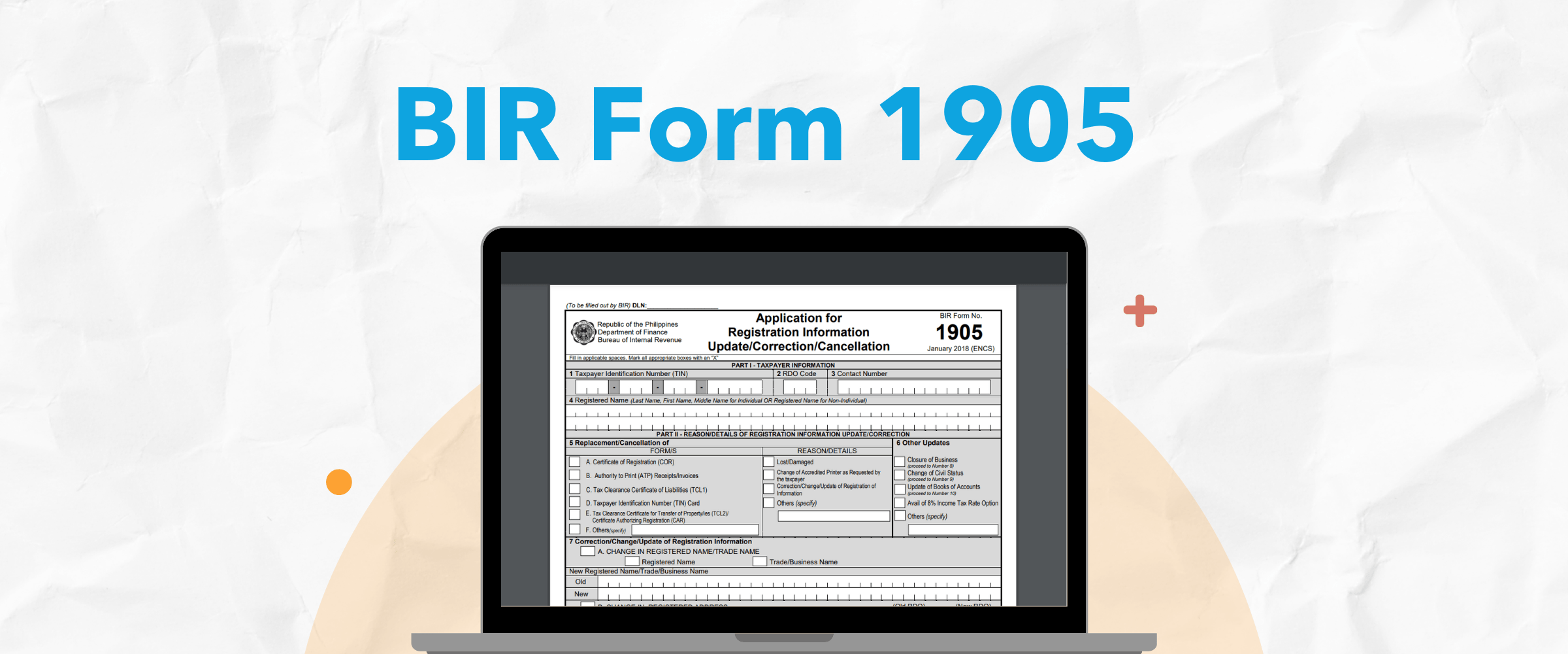 BIR Form 1905