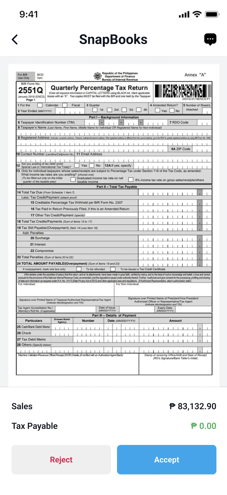 Form 2551Q - Beppo